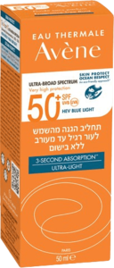 תחליב הגנה מהשמש +SPF50 לעור רגיל עד מעורב ללא בישום | מכיל 50 מ"ל | אוון - AVENE