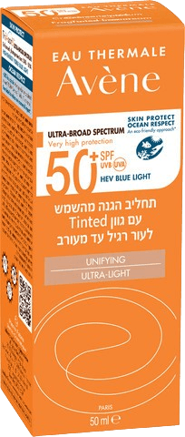 תחליב הגנה מהשמש +SPF50 עם גוון Tinted לעור רגיל עד מעורב | מכיל 50 מ