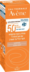 תחליב הגנה מהשמש +SPF50 עם גוון Tinted לעור רגיל עד מעורב | מכיל 50 מ"ל | אוון - AVENE