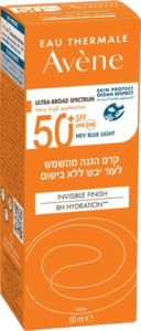 אוון קרם הגנה מהשמש +SPF50 לעור יבש - ללא בישום | מכיל 50 מ"ל | אוון - AVENE