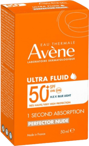 תחליב הגנה אולטרה +SPF50 עם גוון Ultra Fluid Tinted | מכיל 50 מ"ל | אוון - AVENE