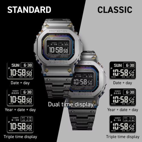 CASIO GMW-BZ5000RC-1D FULL METAL מיוצר ביפן בלוטות' וטעינה סולארית 
