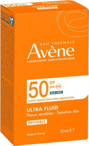 תחליב הגנה אולטרה SPF50 Ultra Fluid Invisible | מכיל 50 מ"ל | אוון - AVENE
