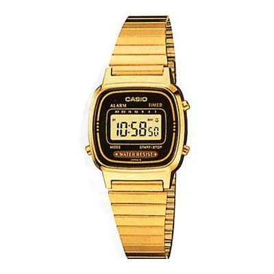 שעון נשים לחיילות בצבא מוזהב או כסוף CASIO LA670WGA-1DF