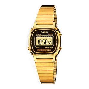 שעון נשים לחיילות בצבא מוזהב או כסוף CASIO LA670WGA-1DF
