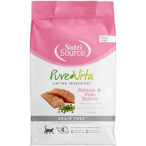 מזון יבש לחתולים פיור ויטה סלמון ואפונה | Pure Vita Salmon & Peas Cat Food