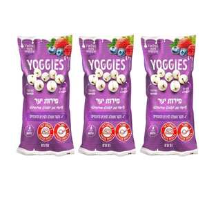 חטיף פרוביוטי YOGGIES יוגיס פירות יער | שלישייה (3 יח