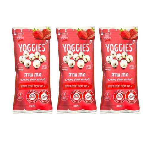 חטיף פרוביוטי YOGGIES יוגיס תות | שלישייה (3 יח')