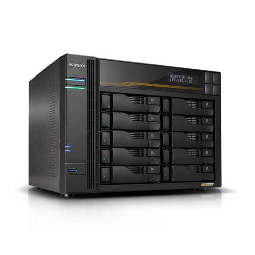 Asustor Lockerstor 10 Gen3 10 Bay NAS, Quad-Core 2.3GHz CPU, Dual USB 4 Ports, D