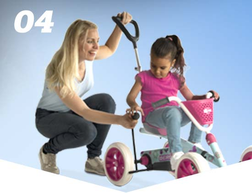 מכונית באגי לפעוטות ולילדים 2 ב 1 עם מוט דחיפה להורים ופדלים באזזי בלום BUZZY BLOOM גיל 2-5 שנים