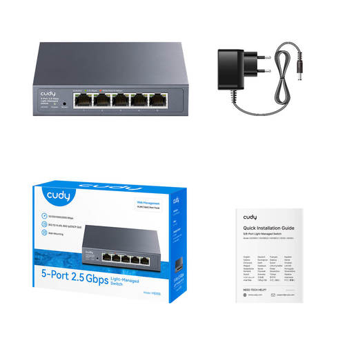מפצל רשת 5 פורטים Cudy HS105 2.5G Multi-Gigabit Switch