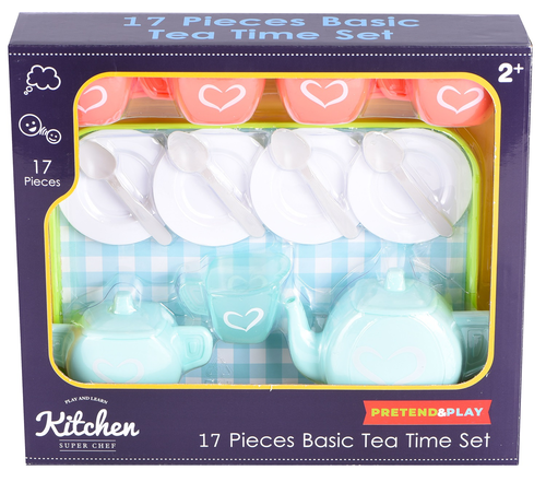 סט הגשת תה 17 חלקים למשחקי דמיון
