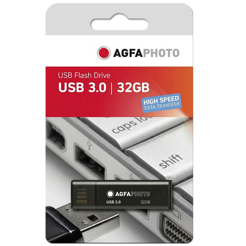 זיכרון נייד AgfaPhoto USB 3.0 בנפח 32GB בצבע שחור