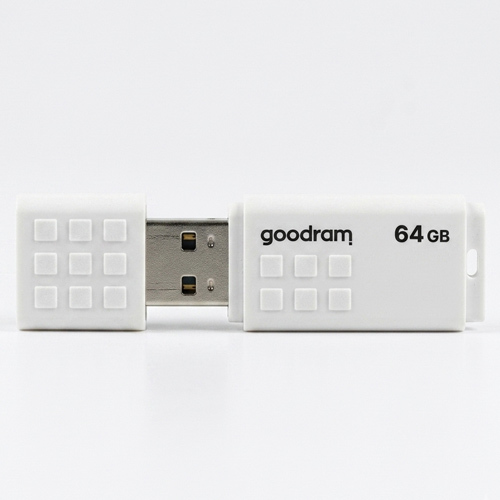 זיכרון נייד GOODRAM UME2 64GB USB 2.0 בצבע לבן