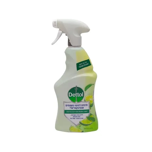 Dettol - תרסיס לחיטוי משטחים ללא אקונומיקה בניחוח ליים ונענע - בנפח 750 מ''ל