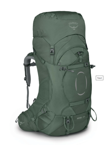תרמיל גב לנשים Ospery Ariel 65L