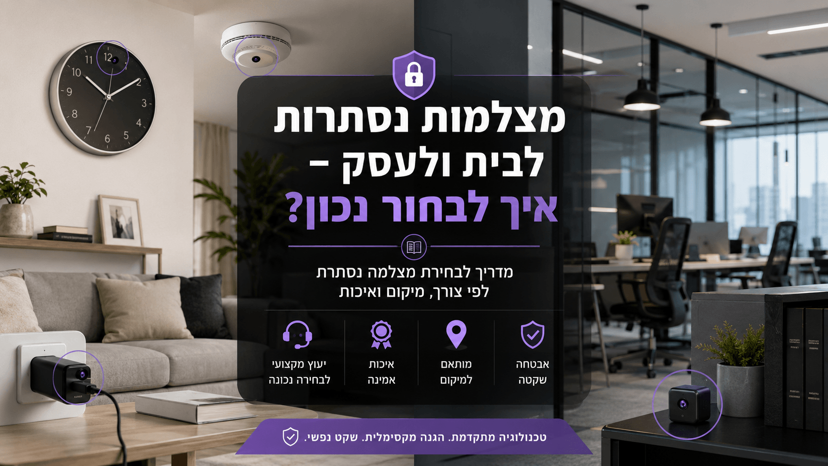 מצלמות נסתרות לבית ולעסק – איך לבחור נכון?