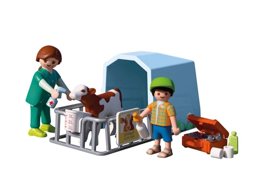 משחק פליימוביל וטרינר נייד ועגל קטן לגילאי 4+