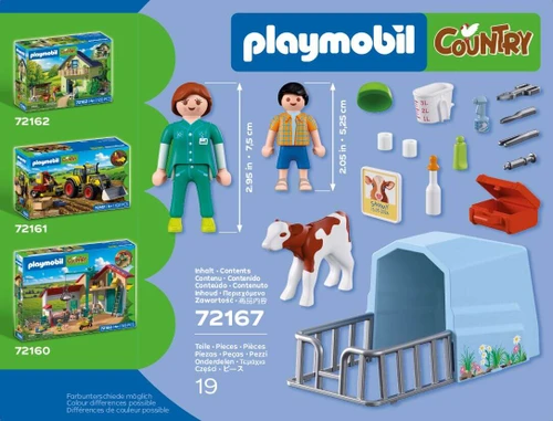 משחק פליימוביל וטרינר נייד ועגל קטן לגילאי 4+