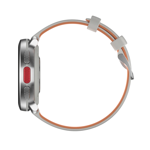 שעון מולטי־ספורט Polar Vantage V3 בצבע אפרסק־כסף מבט צד