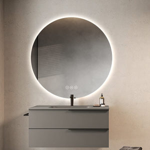 מראה לאמבטיה עם תאורת LED ומפיג אדים + Bluetooth – ללא מסגרת עגולה קוטר 60 ס"מ 