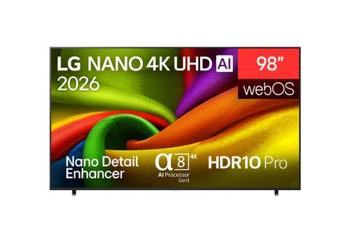 טלוויזיה חכמה בגודל 98 אינץ' LG NANO UHD AI NU85 דגם 98NU850B6LB