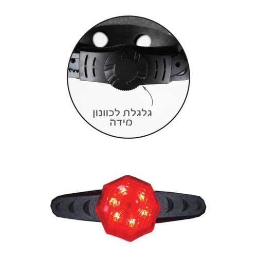 קסדה עם תאורת לד מידה M - ורוד בייבי