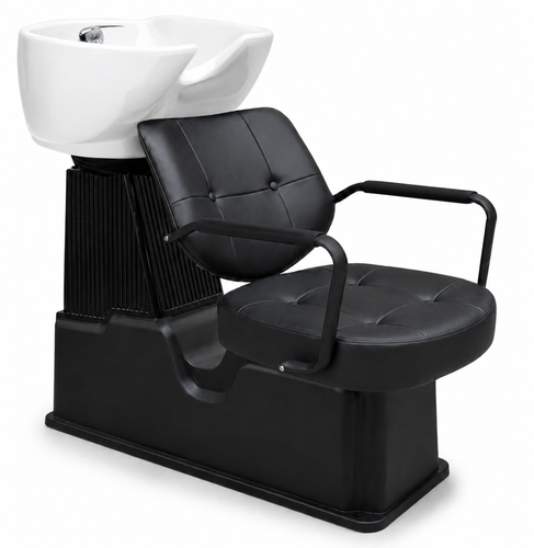 כיור חפיפה למספרה דגם BH-P3031B – כיור חרסינה שחור או לבן 