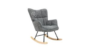 כסא נדנדה מושלם בבד קטיפה רוק rock grey