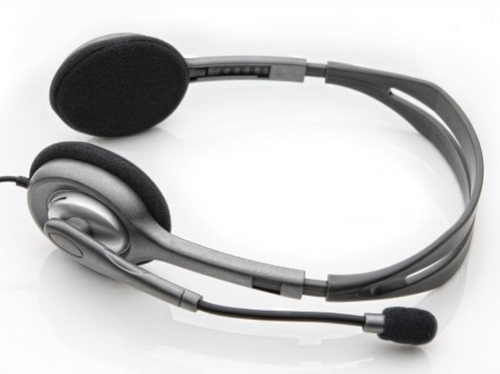אוזניות מחשב חוטיות Logitech H110 Stereo Headset with Microphone