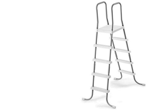 סולם לבריכה 132 ס״מ עם משטח דריכה עליון INTEX 28067 - שלבי הטיפוס וידיות האחיזה