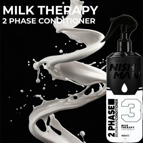 ספריי קונדישינר דו־פאזי לשיער ולזקן מספר 3 – Milk Therapy בנפח 400 מ״ל 