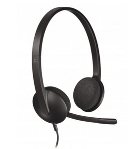 אוזניות מחשב חוטיות Logitech H340 USB Headset with Microphone