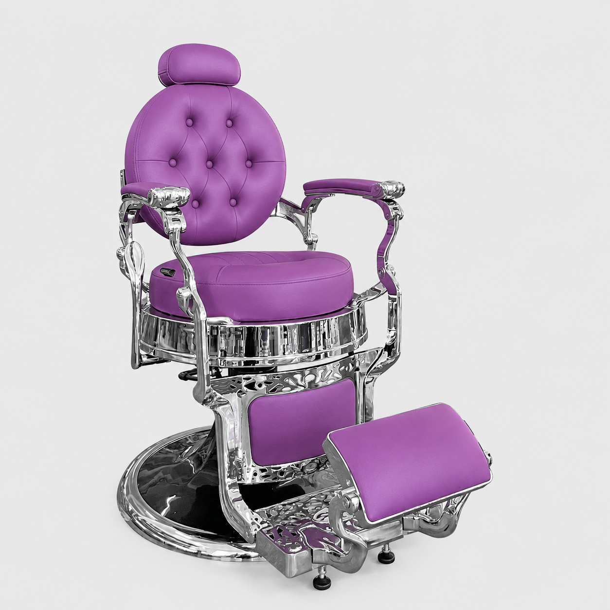 כיסא למספרה דגם 31853-סגול CHROMED BLACK