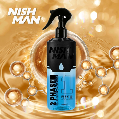 ספריי קונדישינר דו־פאזי לשיער ולזקן מספר 1 – Keratin Complex בנפח 400 מ״ל 