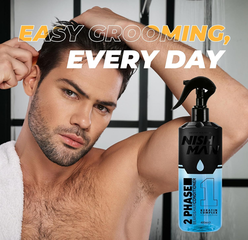 ספריי קונדישינר דו־פאזי לשיער ולזקן מספר 1 – Keratin Complex בנפח 400 מ״ל 