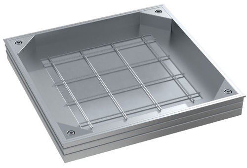 מכסה אלומיניום לביוב 50*50 ס״מ עומס 4 טון Soild Drain