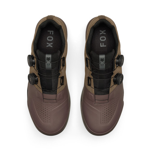 נעלי רכיבה פוקס פלאט חום - FOX UNION FLAT BOA SHOE V26