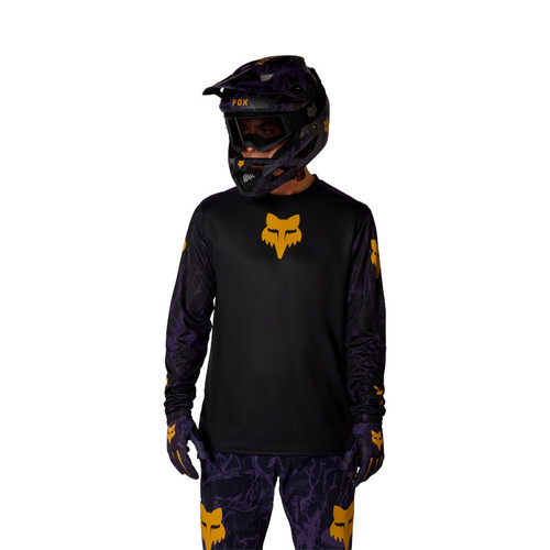 חולצת רכיבה ארוכה פוקס שח/סג - FOX RACING RANGER LS JERSEY IMG PRINT V26