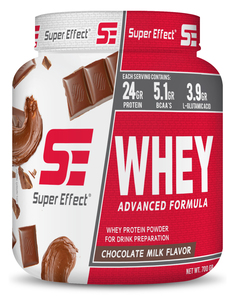 אבקת חלבון מי גבינה סופר אפקט – Super Effect WHEY (בטעם שוקולד חלב, 700 גרם)