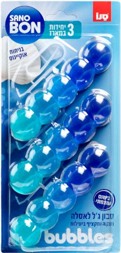 מארז סבון ג'ל לאסלה Bubbles סנו סנובון בניחוח אוקיינוס - סך הכל 3 יחידות