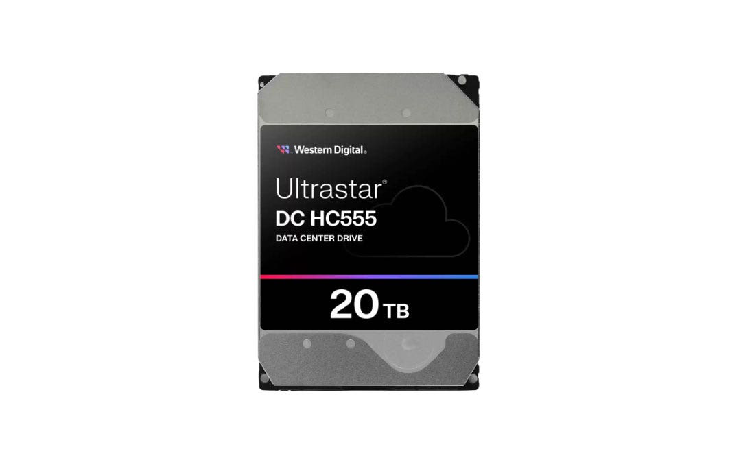 כונן קשיח פנימי Ultrastar HC555 בנפח 20TB דגם WUH722020CLE6L4 מבית Western Digital