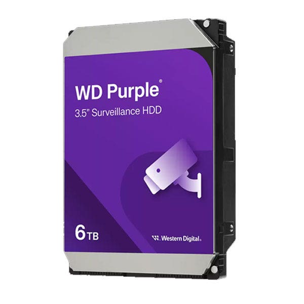 כונן קשיח פנימי "WD Purple Desktop 3.5 בנפח 6TB מבית Western Digital דגם WD64PURZ