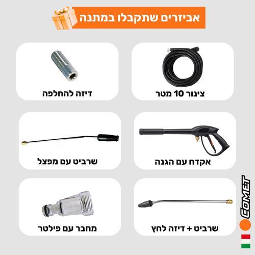 מכונת שטיפה חשמלית גרניק  KLX 1900 Plus קומט 180 באר 540 לש