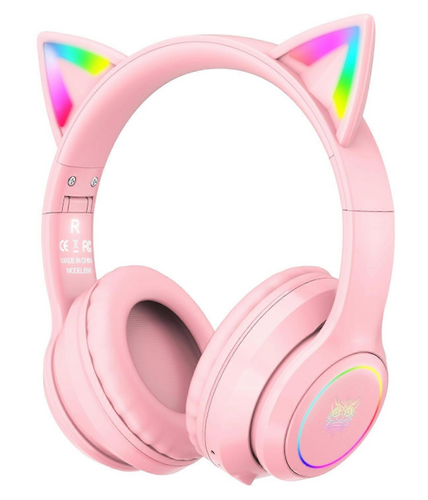 אוזניות גיימינג אלחוטיות ONIKUMA B90 Wireless Gaming Headphones Pink