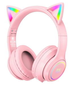 אוזניות גיימינג אלחוטיות ONIKUMA B90 Wireless Gaming Headphones Pink
