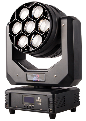 פנס מובינג 7x40W RGBW טווח זום 7-45 מעלות באריזת קרטון בודדת