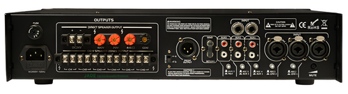 מגבר+שנאי, 6 כניסות, 6 אזורים, נגן USB/SD,‏ 180W RMS