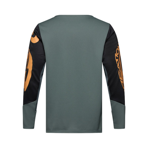 חולצת רכיבה ארוכה לילדים פוקס ירוק -FOX YTH DEFEND LS CREATION JERSEY 