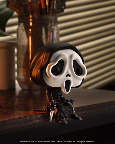 בובת פופ סרטים: הצעקה - הצעקה (גוסט פייס) יושב Funko POP! Movies: Ghost Face - Ghost Face (Sitting) #2002